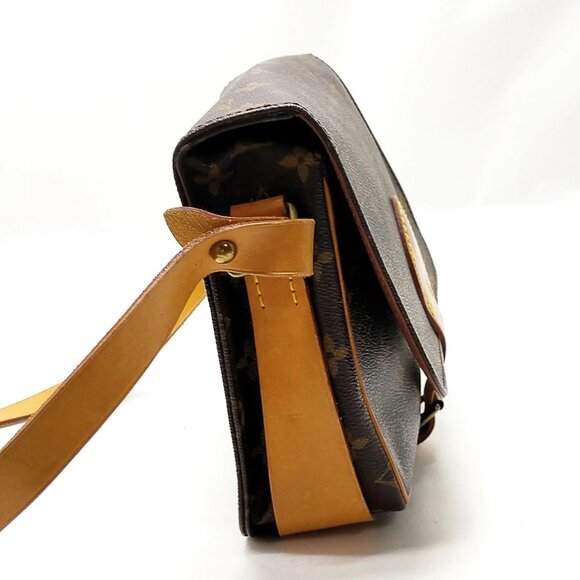 Authentic Louis Vuitton Cartouchiere MM Brown Monogram Shoulder Bag mn630-112725 - Picture 4 of 16